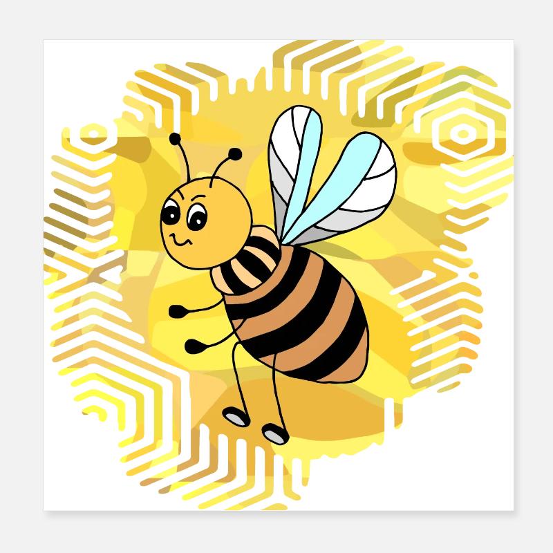 Biene Poster 20x20 cm