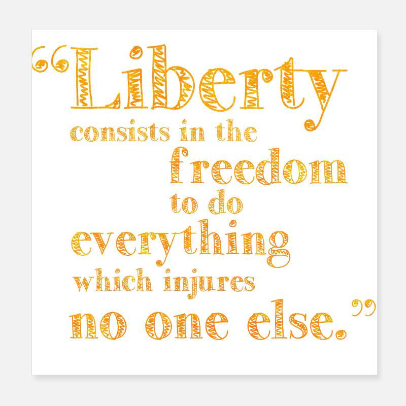 Freedom Human Rights Poster 8" x 8" (20x20 cm)