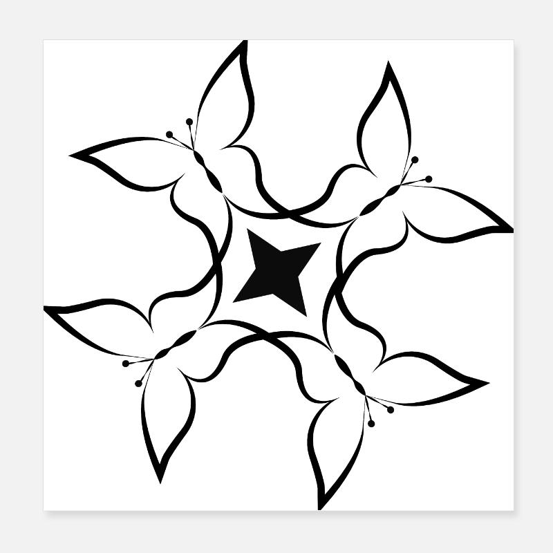 Papillon Poster 20 x 20 cm
