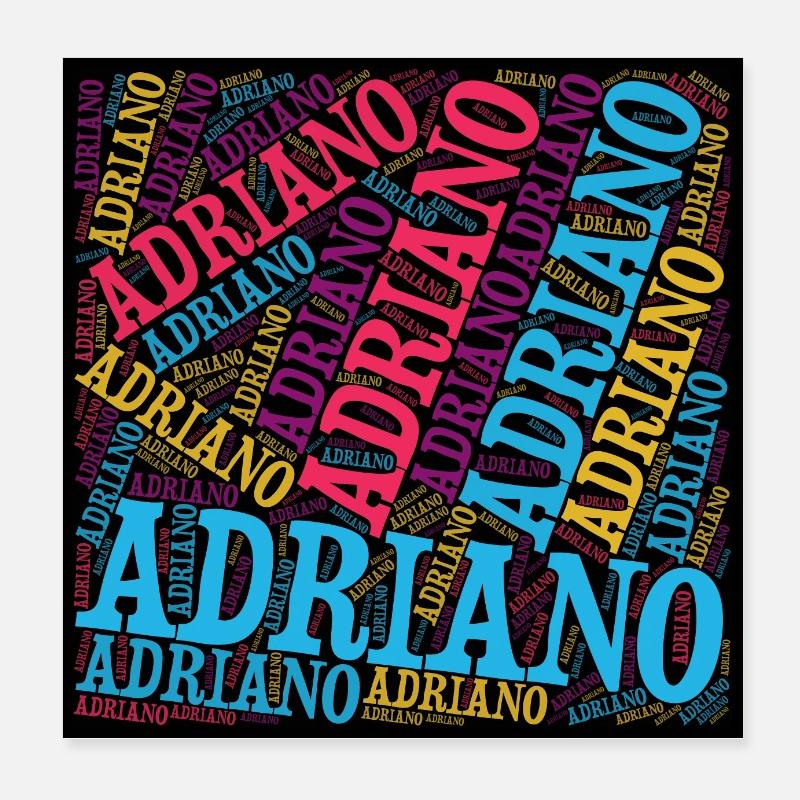 Poster Adriano Word Cloud Collage d’idées cadeaux Poster 20 x 20 cm