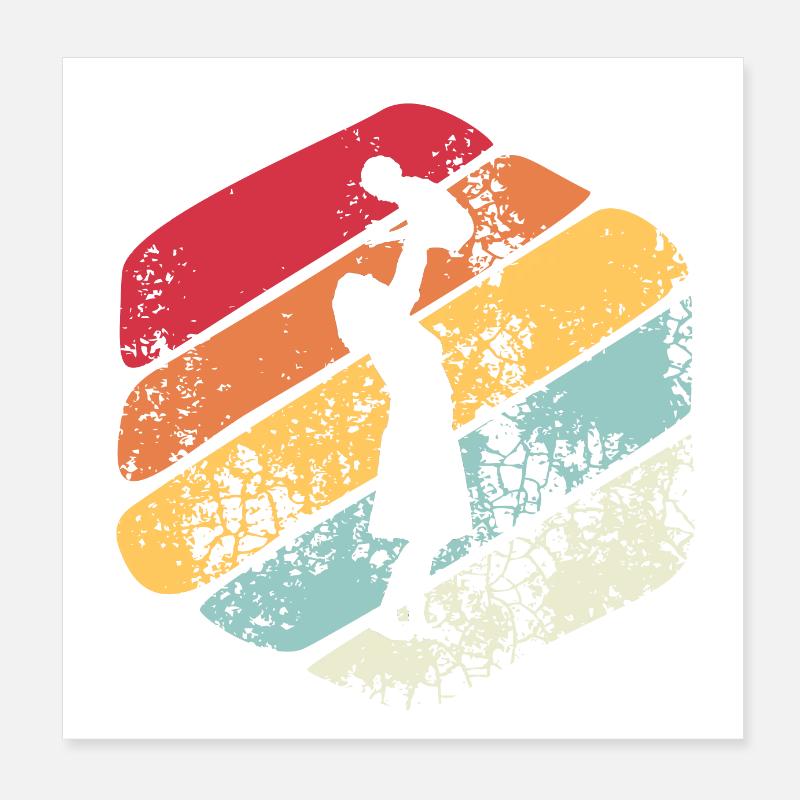 Mama Geschenk Vintage Poster 20x20 cm