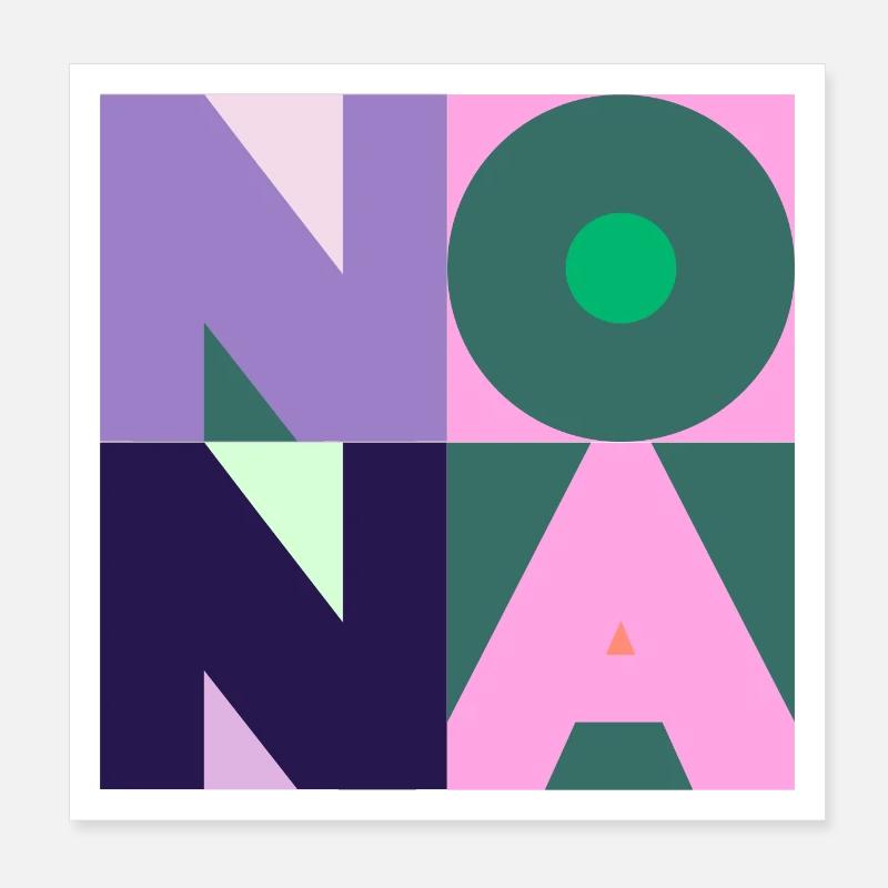NONA Pop art Poster 20 x 20 cm