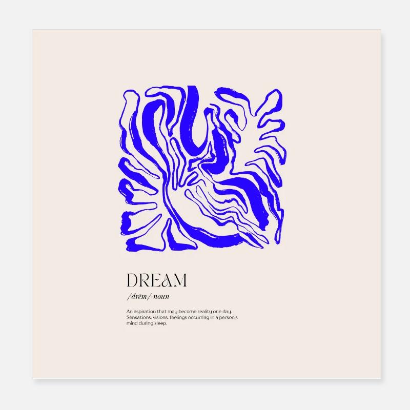 Rêve - Poster 20 x 20 cm - blanc