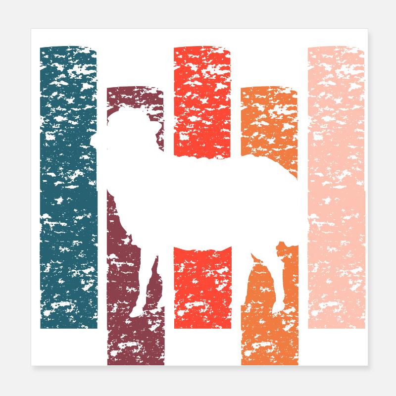 Sheep gift Vintage Poster 8" x 8" (20x20 cm)