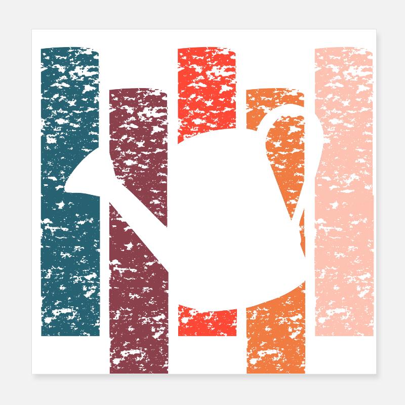 Gießkanne Geschenk Vintage Poster 20x20 cm