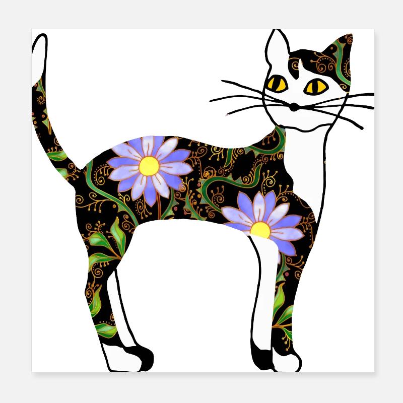 Katze Poster 20x20 cm