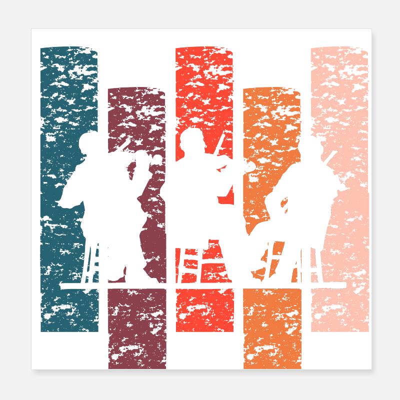 Vintage-Geschenkmusiker Poster 20x20 cm