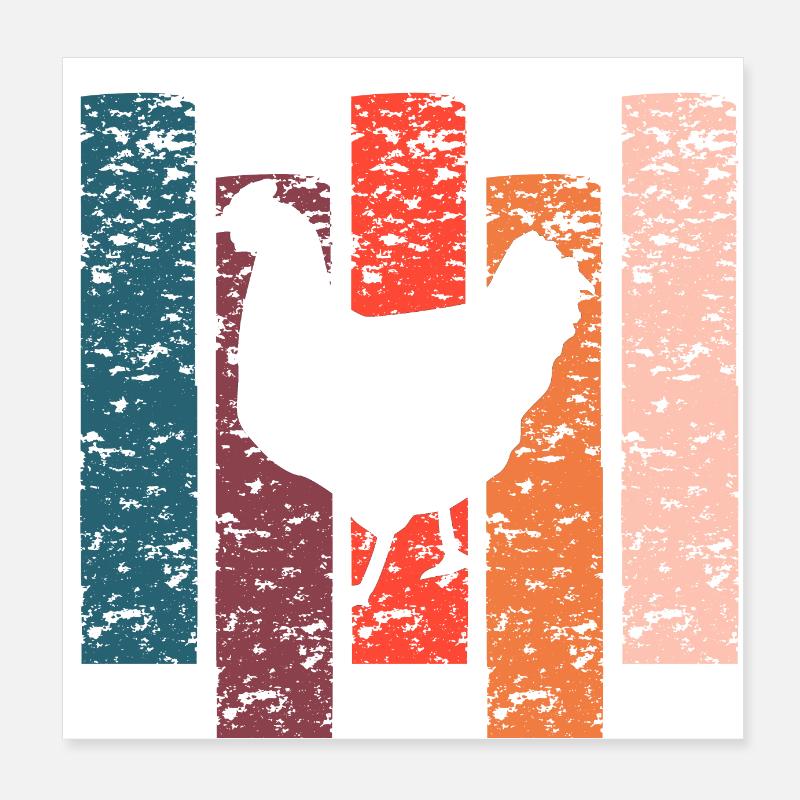 Vintage-Geschenkhenne Poster 20x20 cm