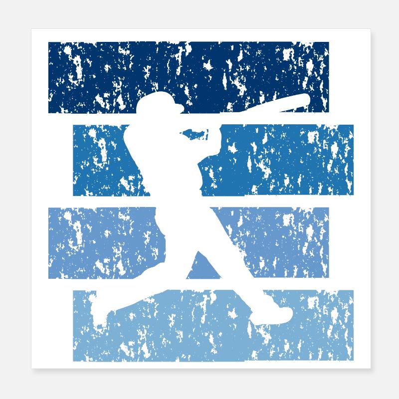 Vintage Geschenk Baseball Poster 20x20 cm
