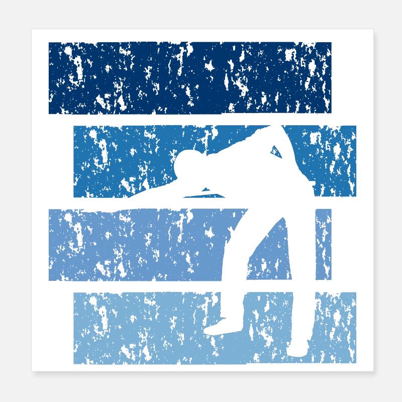 Billardgeschenk Vintage Poster 20x20 cm