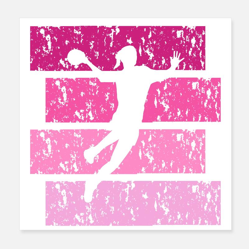 Håndbold gave Vintage Poster 20x20 cm