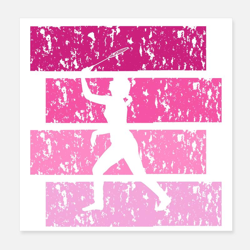 Badminton Vintage-Geschenk Poster 20x20 cm