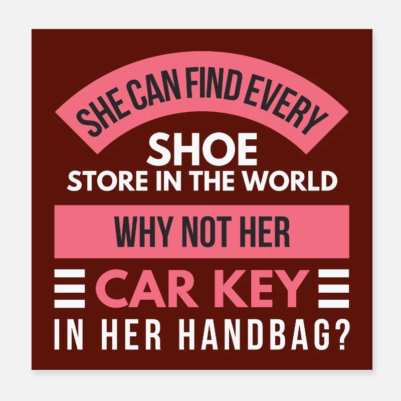 Togs2Tease - She can't find her car key Poster 8" x 8" (20x20 cm)