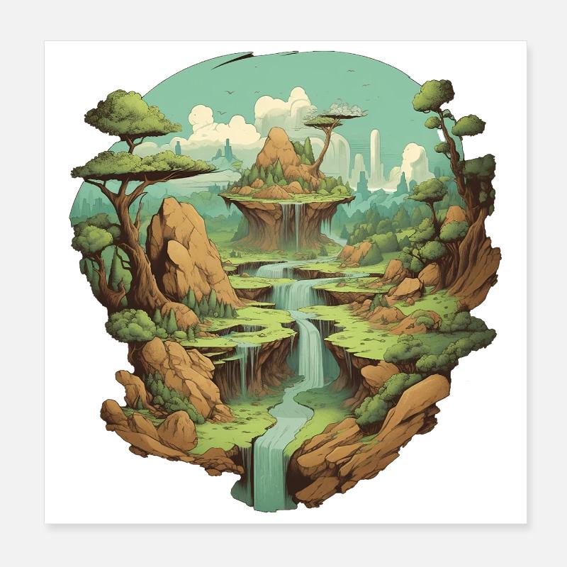 Paysage Poster 20 x 20 cm