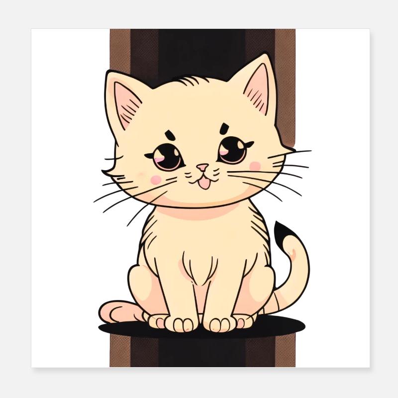 Chaton Mignon Poster 20 x 20 cm