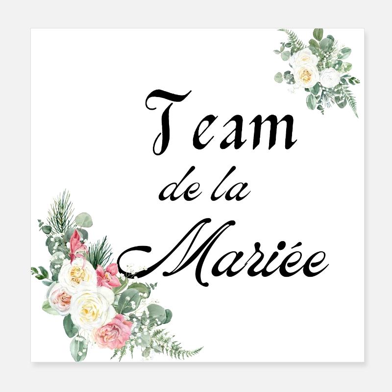 team de la Mariée Poster 20 x 20 cm