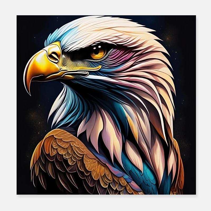 Eagle Poster 8" x 8" (20x20 cm)