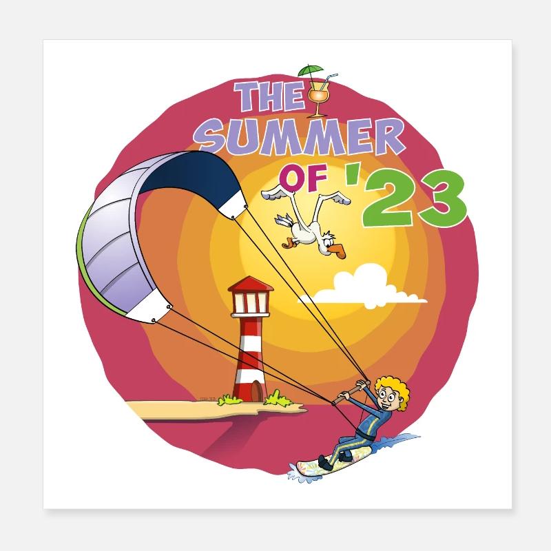 Der bunte Sommer 2023 Poster 20x20 cm