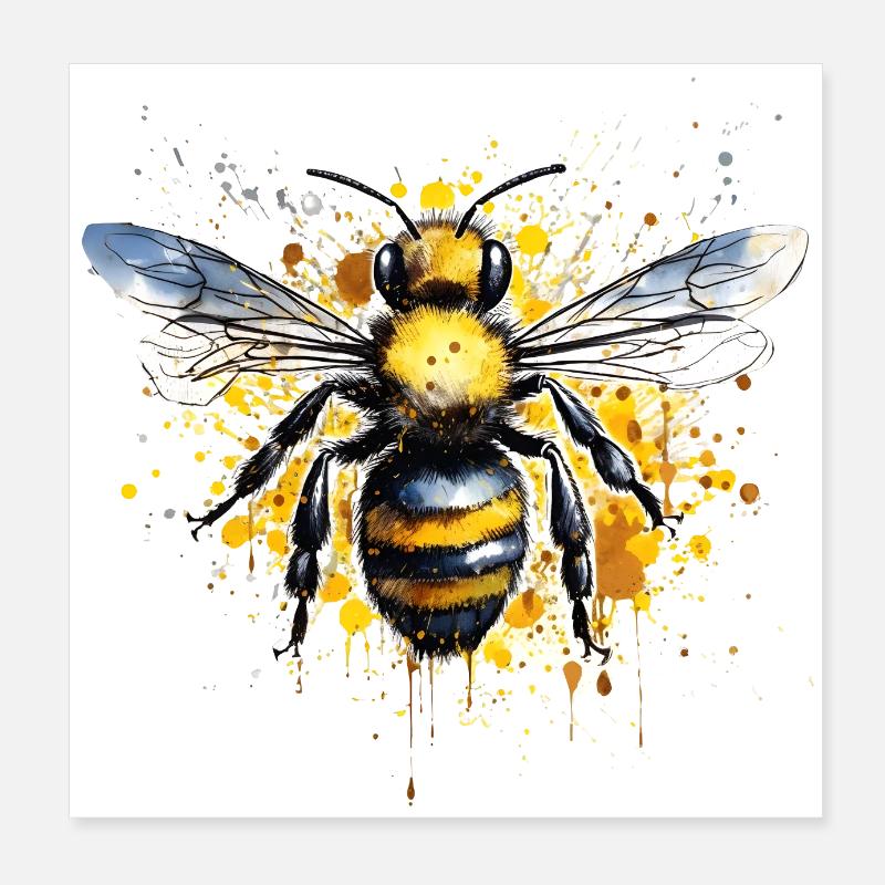Biene Poster 20x20 cm