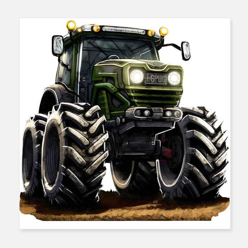 Les tracteurs sont de plus en plus gros Poster 20 x 20 cm