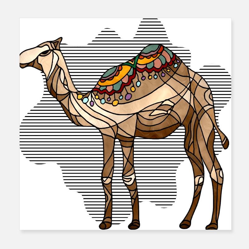 Chameau Poster 20 x 20 cm