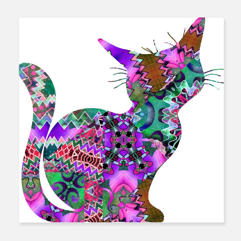 Katze Poster 20x20 cm
