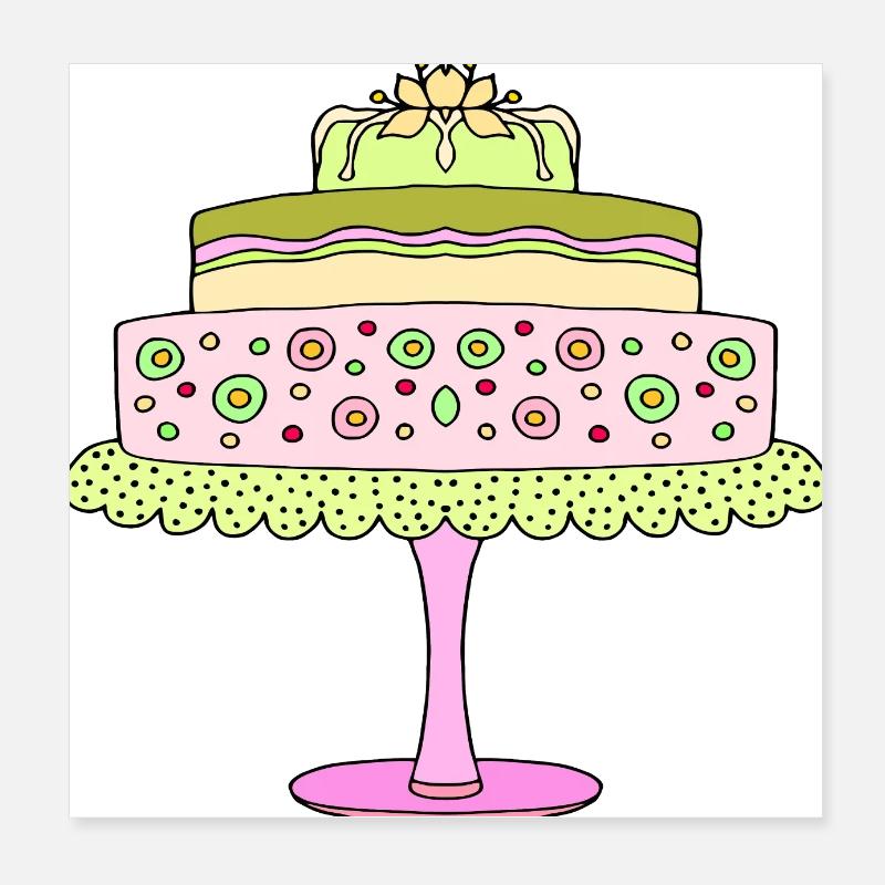 Gâteau Poster 20 x 20 cm