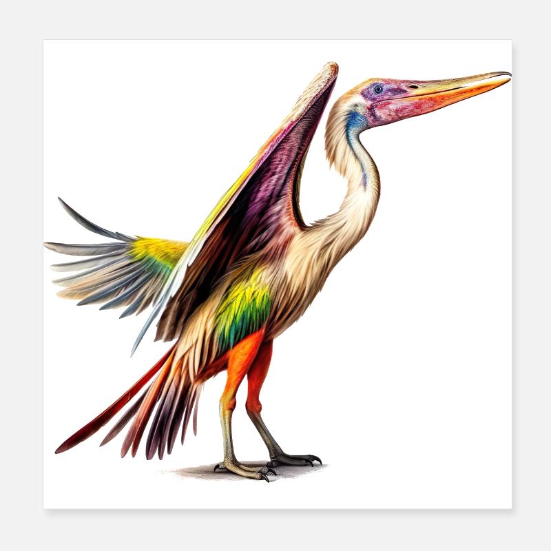 Who says dinosaurs are extinct? Poster 8" x 8" (20x20 cm)