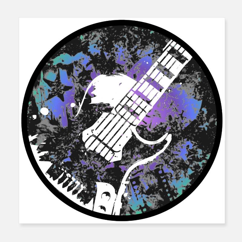 Gitarre Poster 20x20 cm