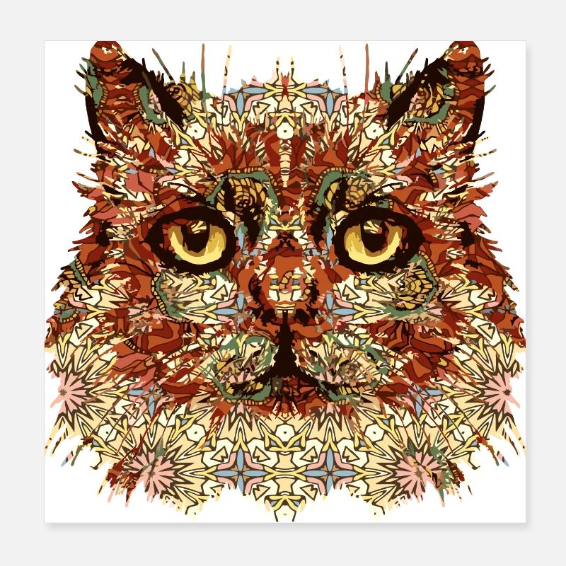Katze Poster 20x20 cm
