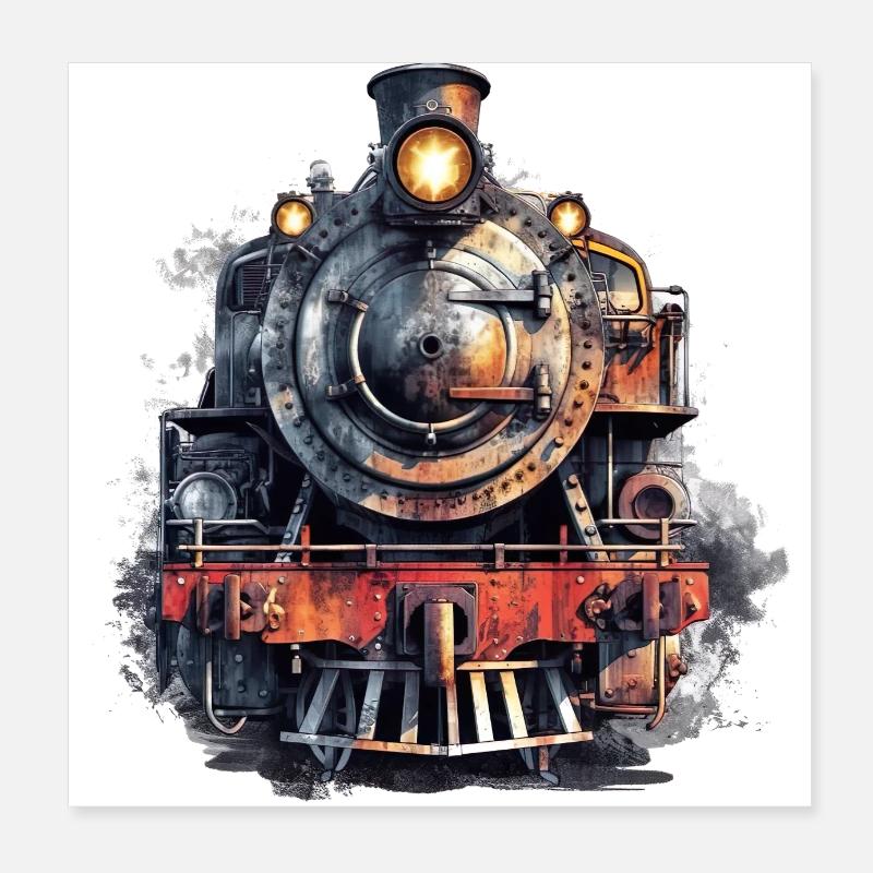 Une locomotive à vapeur, c’est comme voyager dans le temps Poster 20 x 20 cm