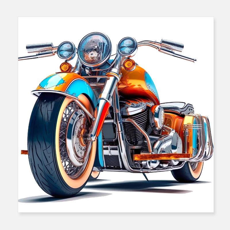 With the trike, enjoy nature Poster 8" x 8" (20x20 cm)