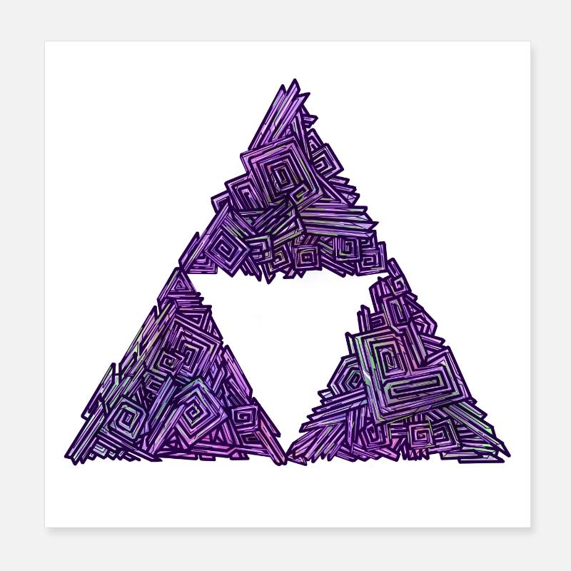 Bismuth Force トライフォース Poster 8" x 8" (20x20 cm)