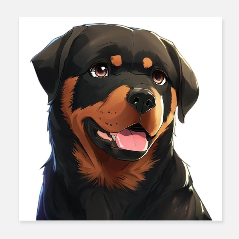 Rottweiler Poster 20 x 20 cm