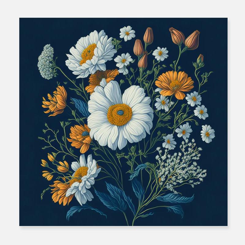 Blumen Poster 20x20 cm