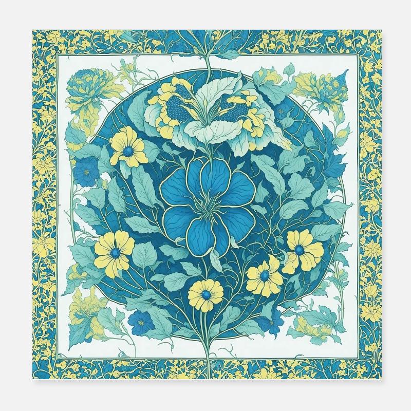 Blumen Poster 20x20 cm