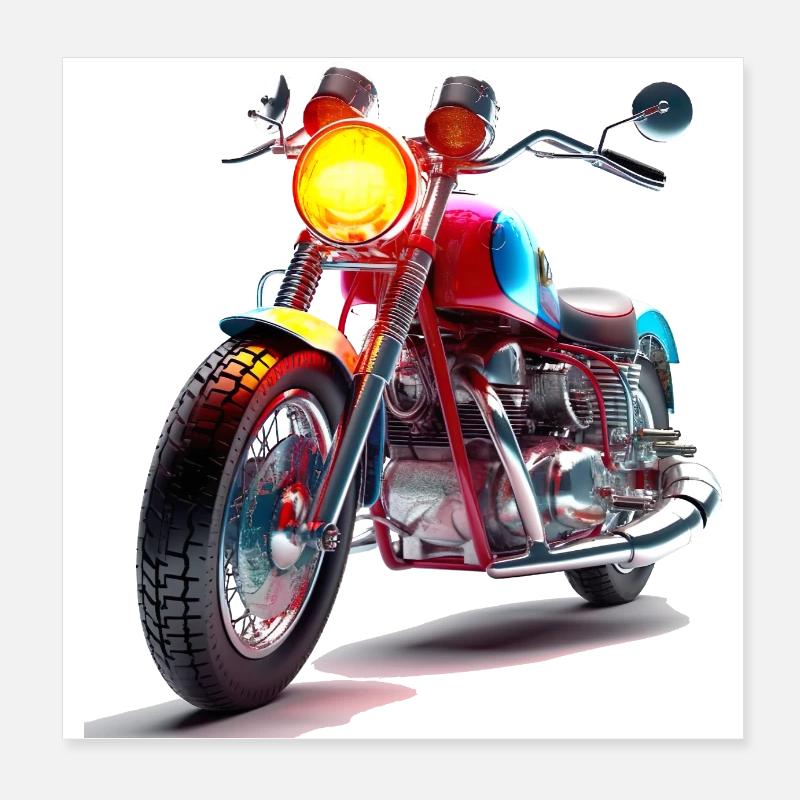 Motorcycle meetings are popular among bikers Poster 8" x 8" (20x20 cm)