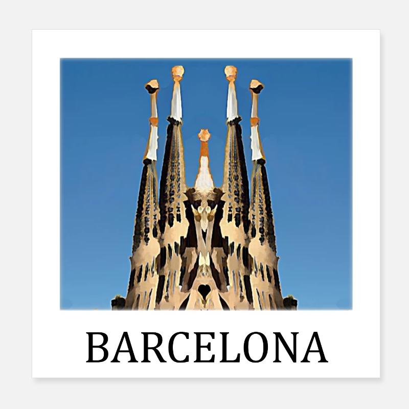Barcelona Poster 8" x 8" (20x20 cm)