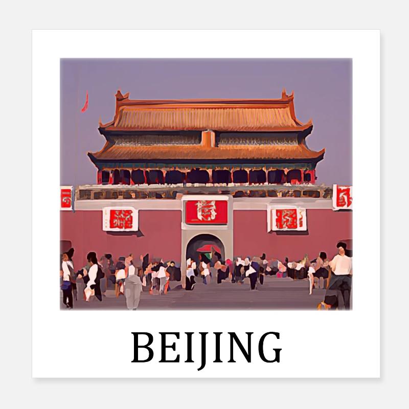 Beijing Poster 8" x 8" (20x20 cm)