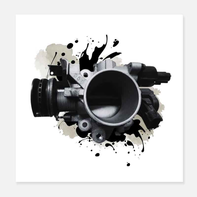 Präzise Drosselklappe - Autoteil Poster 20x20 cm