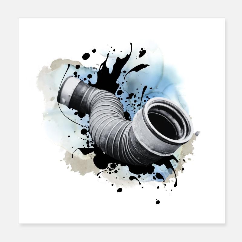 Ersatzteilrecycling Luftschlauch Poster 20x20 cm