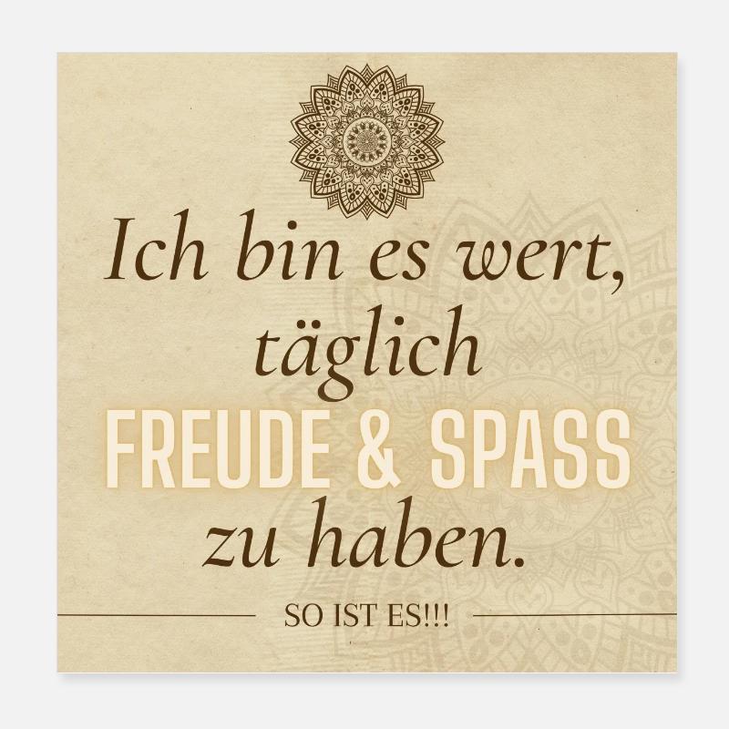 POSITIVE EINSTELLUNG MINDSET Motivation Poster 20x20 cm