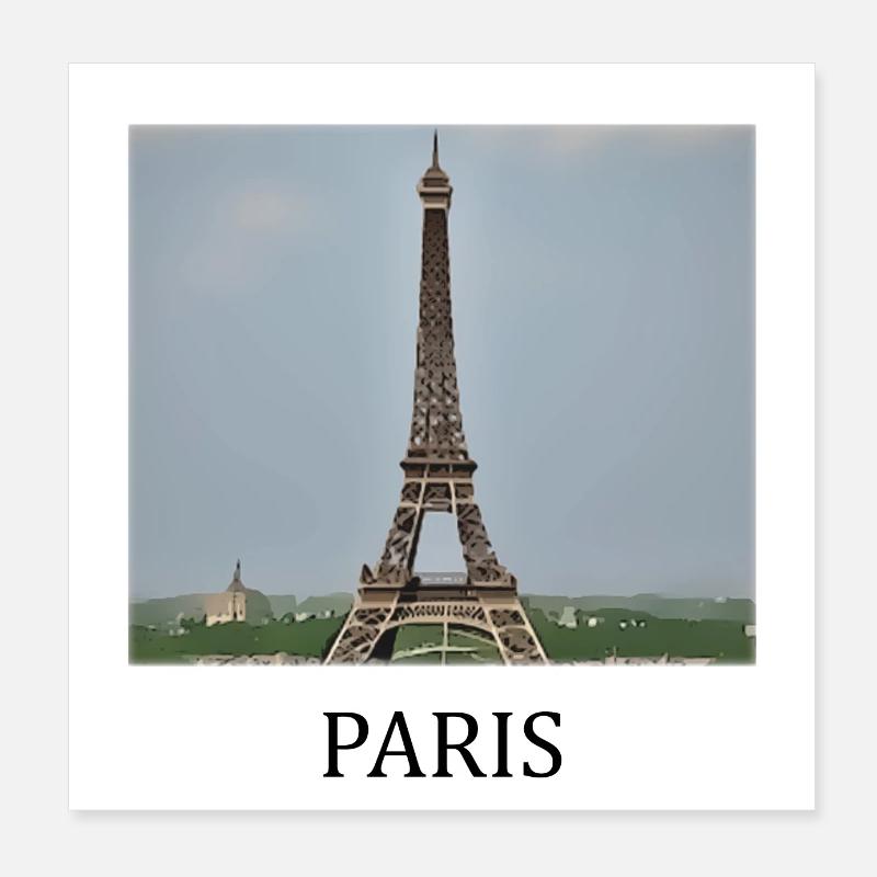 Paris Poster 8" x 8" (20x20 cm)