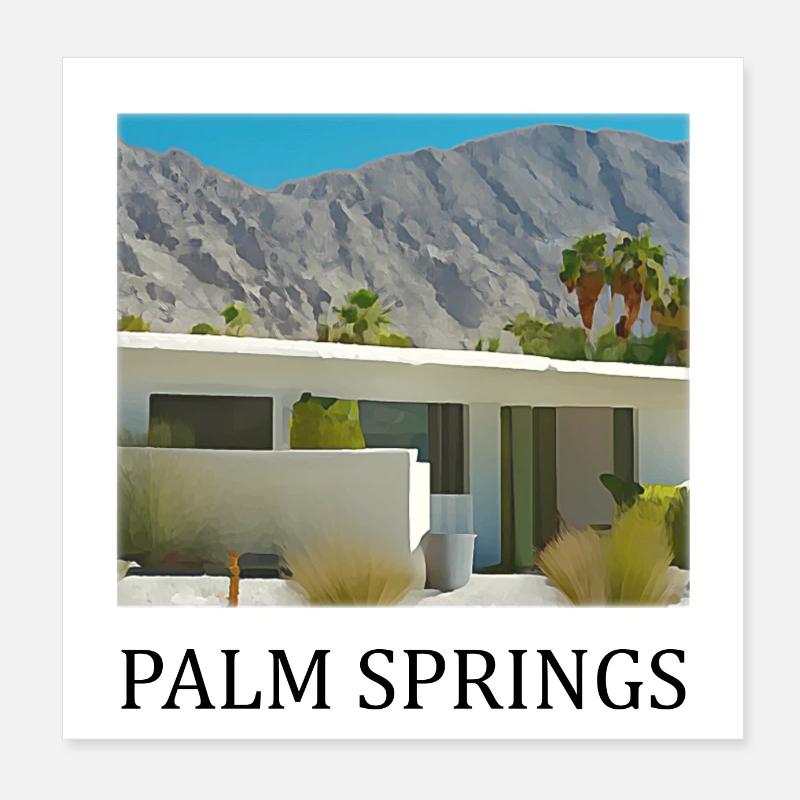 Palm Springs Poster 8" x 8" (20x20 cm)