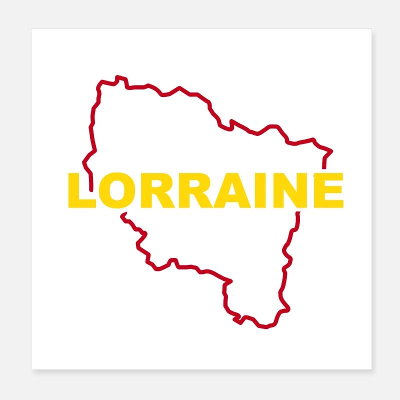 Lorraine Map Poster 8" x 8" (20x20 cm)