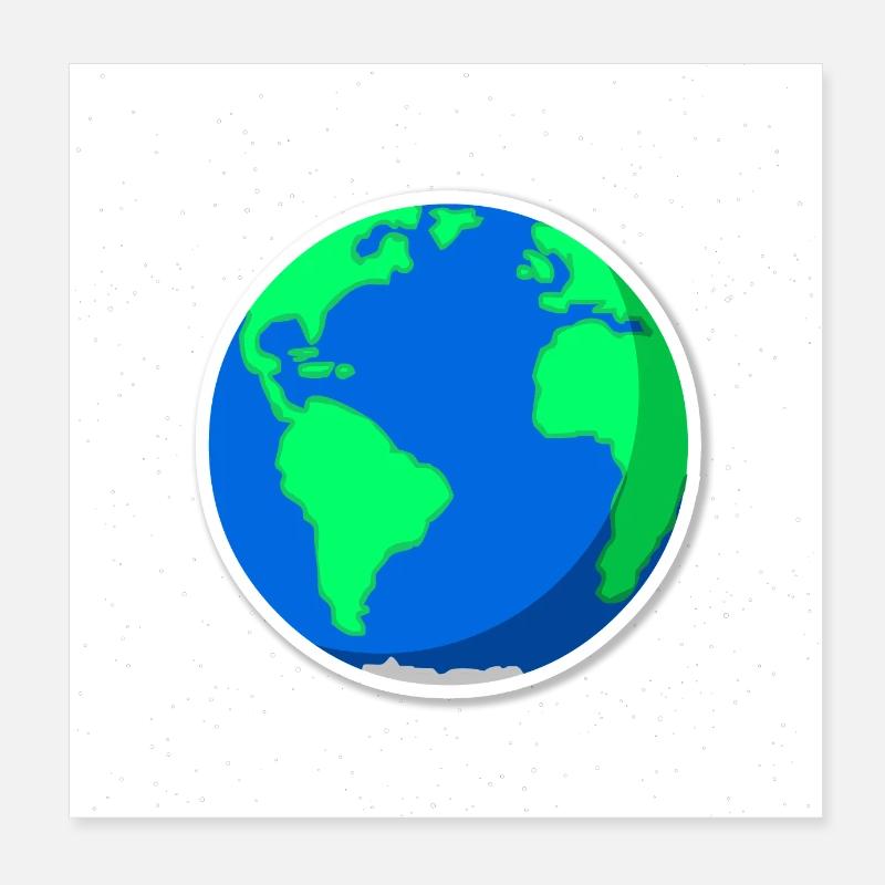 Planète Terre Poster 20 x 20 cm