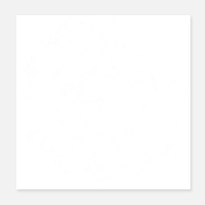Minimalistische Blume Poster 20x20 cm