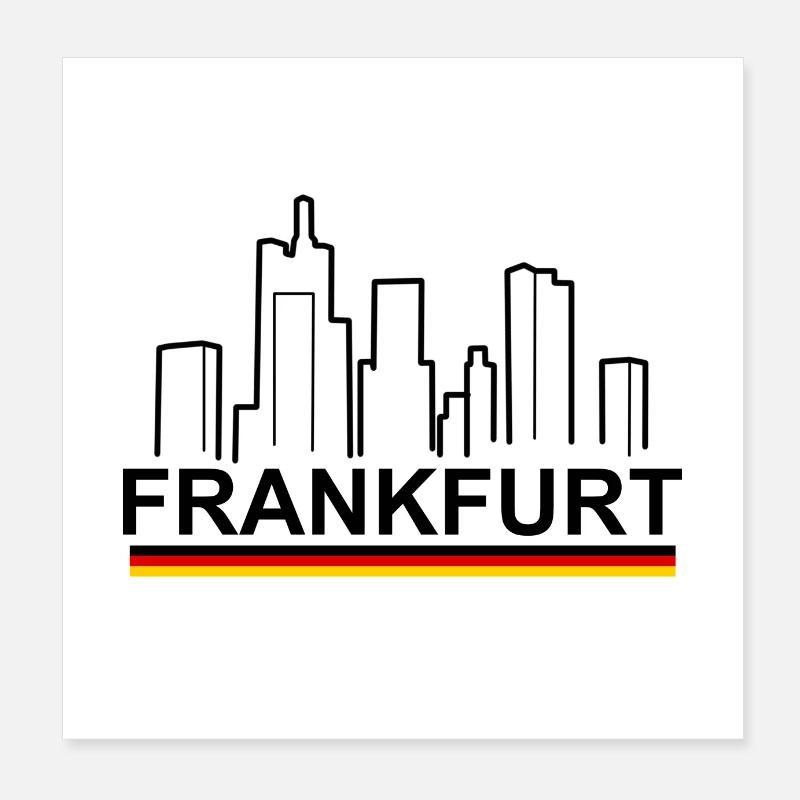 Frankfurt Poster 8" x 8" (20x20 cm)