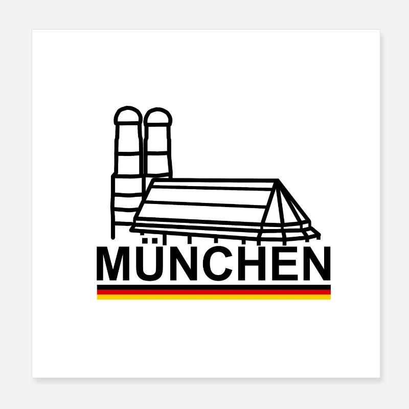 München Poster 20x20 cm