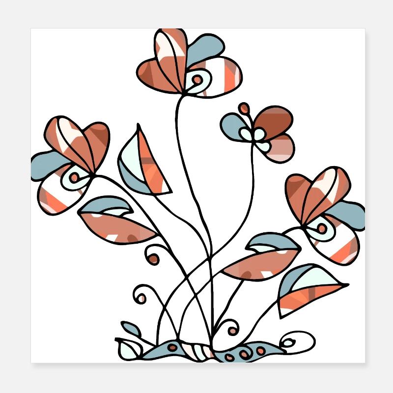Fleur Poster 20 x 20 cm